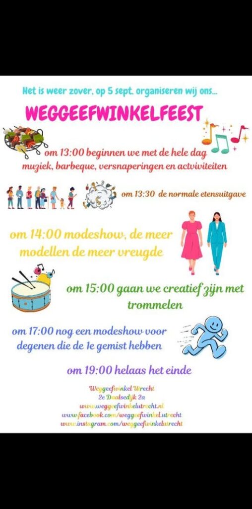 Lees meer over het artikel Weggeefwinkel viert feest op zaterdag 5 september