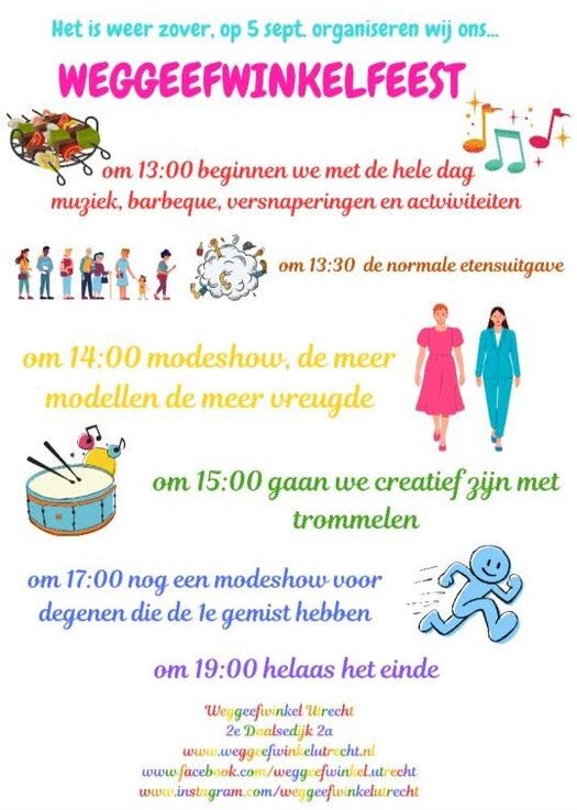 Je bekijkt nu Weggeefwinkel viert feest op zaterdag 5 september